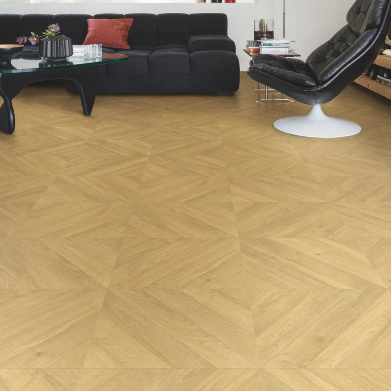 Quickstep Impressive Laminate Flooring Pattern Chevron Oak Natural product-1