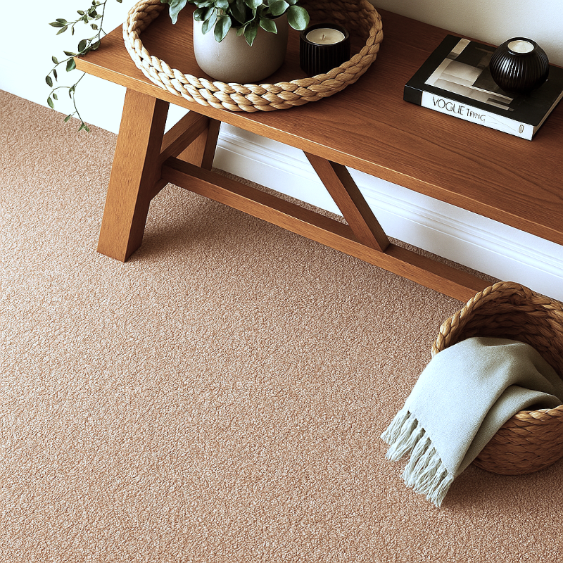 Willow Deluxe Beige Saxony Thick Carpet
