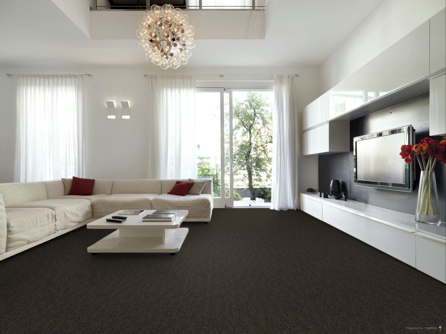 Woodford Hobnail Coffee Carpet Flooring