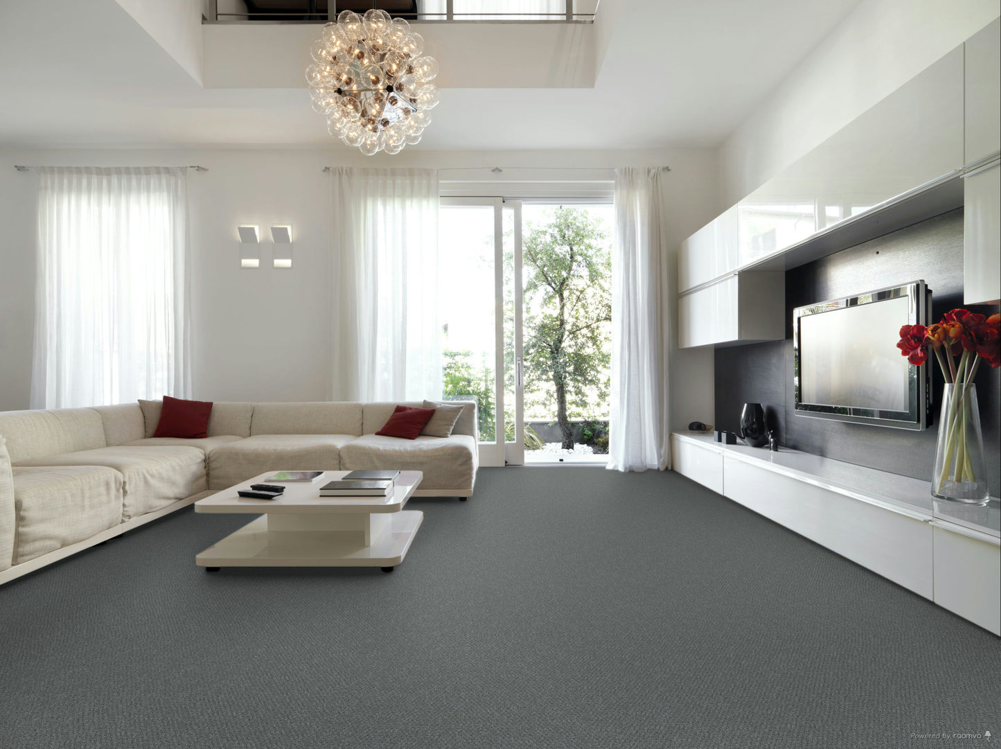 Hobnail Loop Grey Carpet Flooring