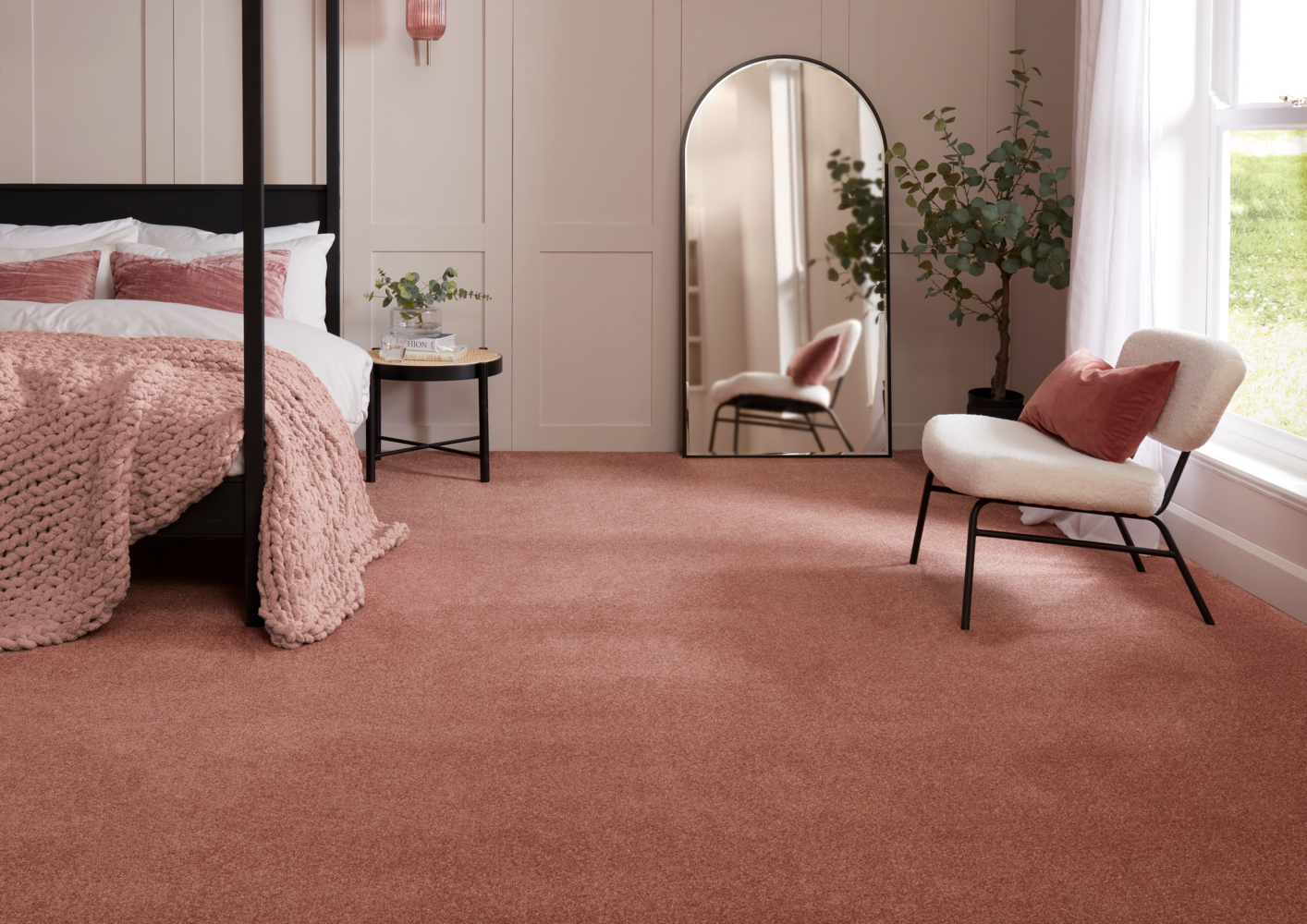 Iridescence Rose Quartz Sparkle Carpet