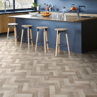 Luxor Herringbone Lino Vinyl Flooring - Sintra 83