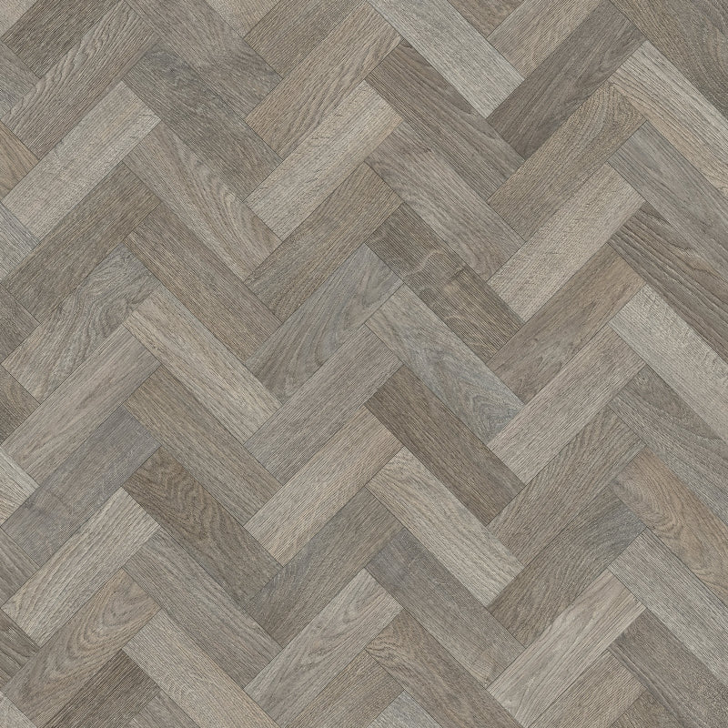 Luxor Herringbone Lino Vinyl Flooring - Sintra 86