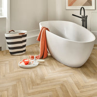 Luxor Herringbone Lino Vinyl Flooring Alaska 63 Beige