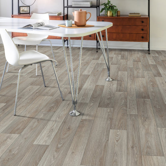 Luxor Laminate Design Lino Vinyl Flooring - Granero