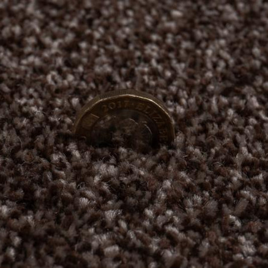 Luxury Chestnut Light Brown Saxony Carpet