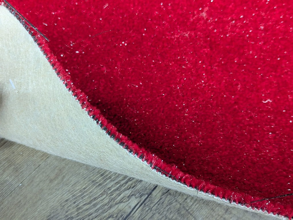 Red carpet with silver spec fibres