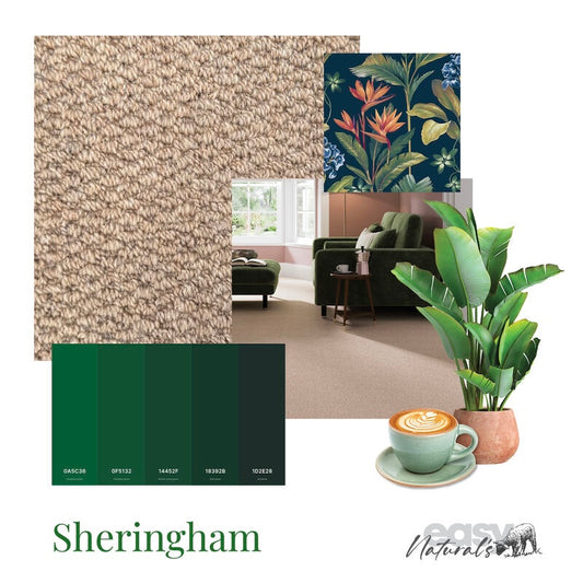 Sheringham Sepla Loop Pile Wool Beige Carpet
