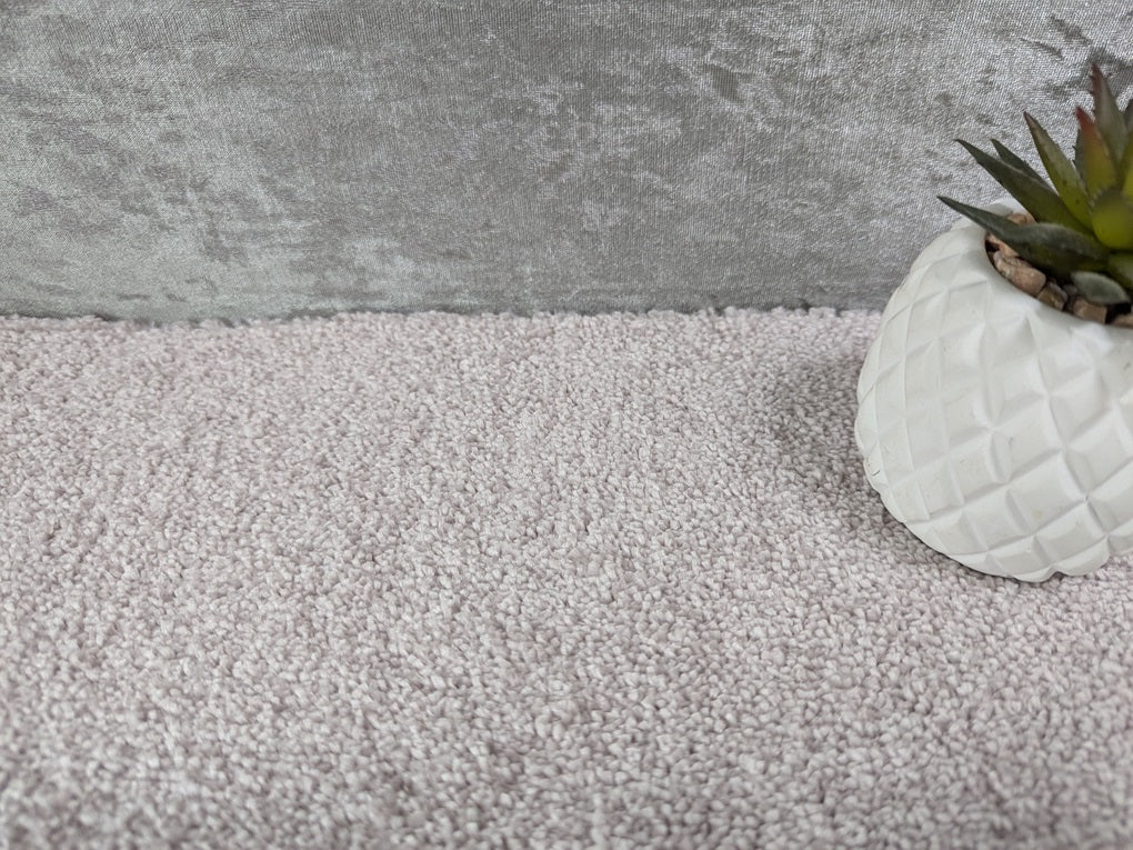 Shiny Pink Textured Gray Carpet