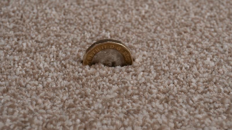 Thick beige carpet