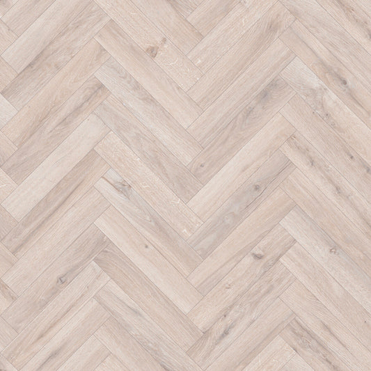 Perla Ash Herringbone Vinyl Flooring